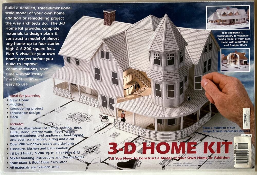 3-D Home Kit by Daniel Reif NEW Build Your Own Architecture Model 1/4 in Scale